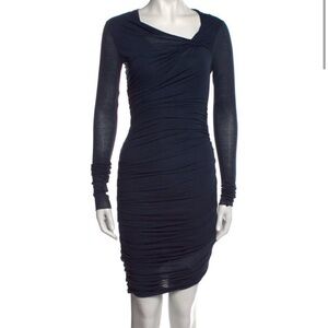 Helmut Lang Navy Long Sleeve Dress